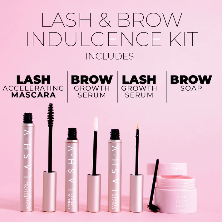 Indulgence Kit for Lash & Brows - GROWTH SERUMS + MASCARA + BROW SOAP